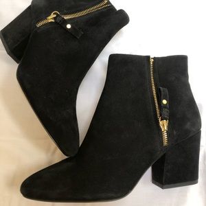 Kate Spade black suede booties